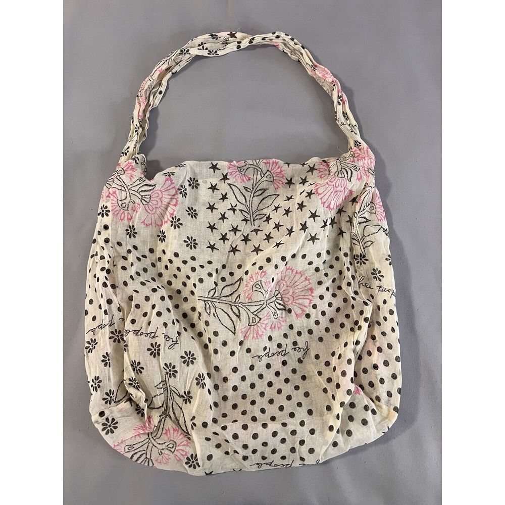 Free People Reusable Tote Shoulder Bag Gauze Knit Boho‎ Shopping Bag
